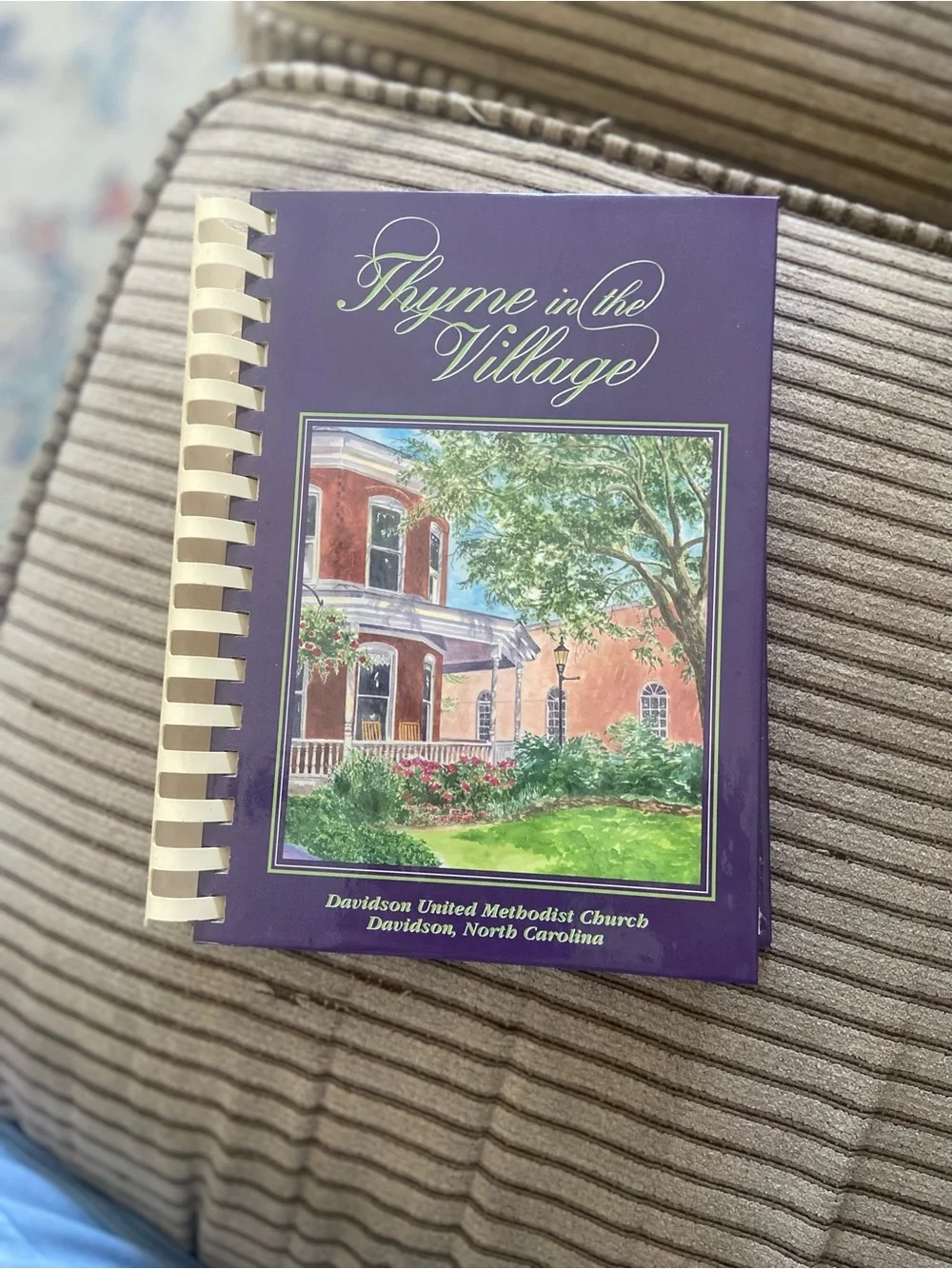 Thyme in the Village Purple Spiral Notebook